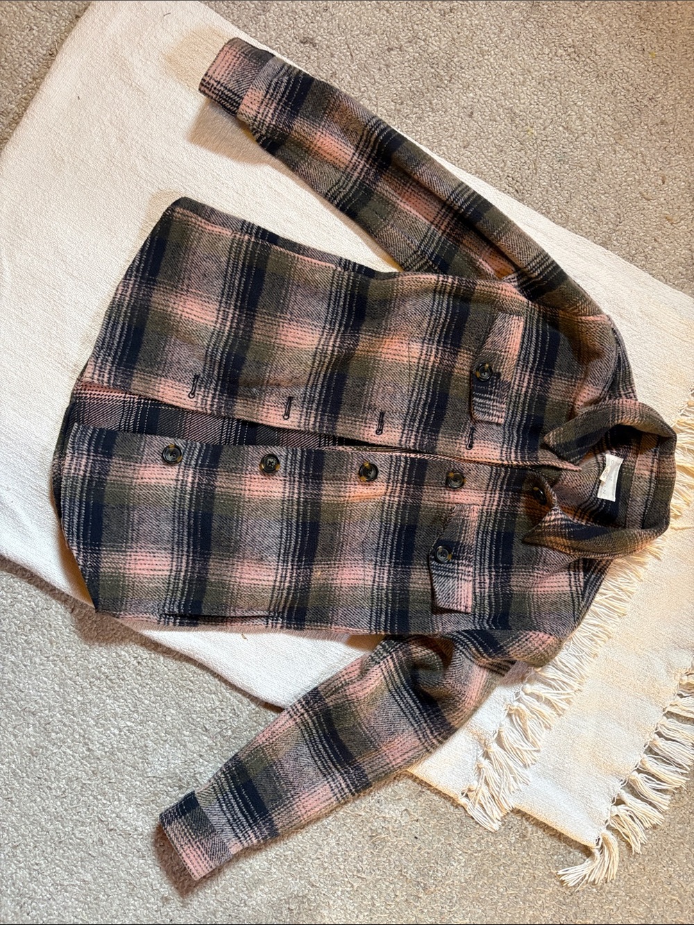 Caslon Pink and Black Plaid Button-Up Shacket (from Nordstrom)